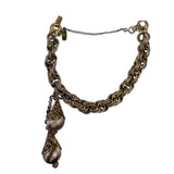 Monet Bolero 1962 Gold Tone Metal Vintage Bracelet Filigree Dangles Chain