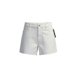 Loft Womens White Cotton Blend Frayed Hem Denim Shorts Casual Summer Size 32/14