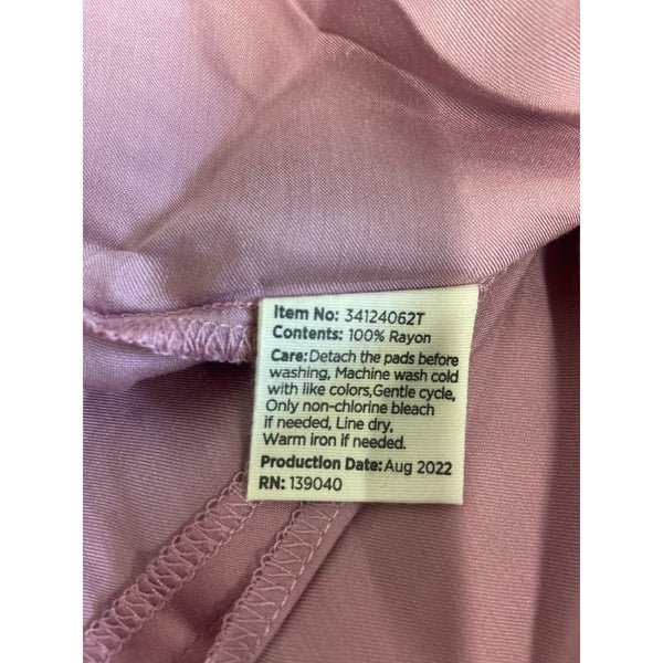 Good Hart Women's Pink Long Sleeve V Collar Shirt Sz S
