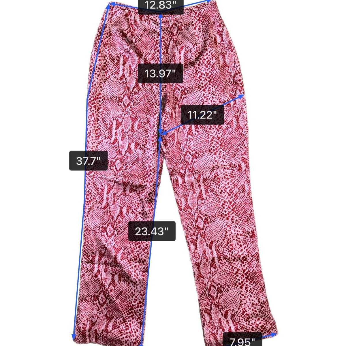 Kay Unger Womens Pink Silk Snake Print Pants Lightweight Straight Leg Size 4
