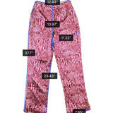 Kay Unger Womens Pink Silk Snake Print Pants Lightweight Straight Leg Size 4