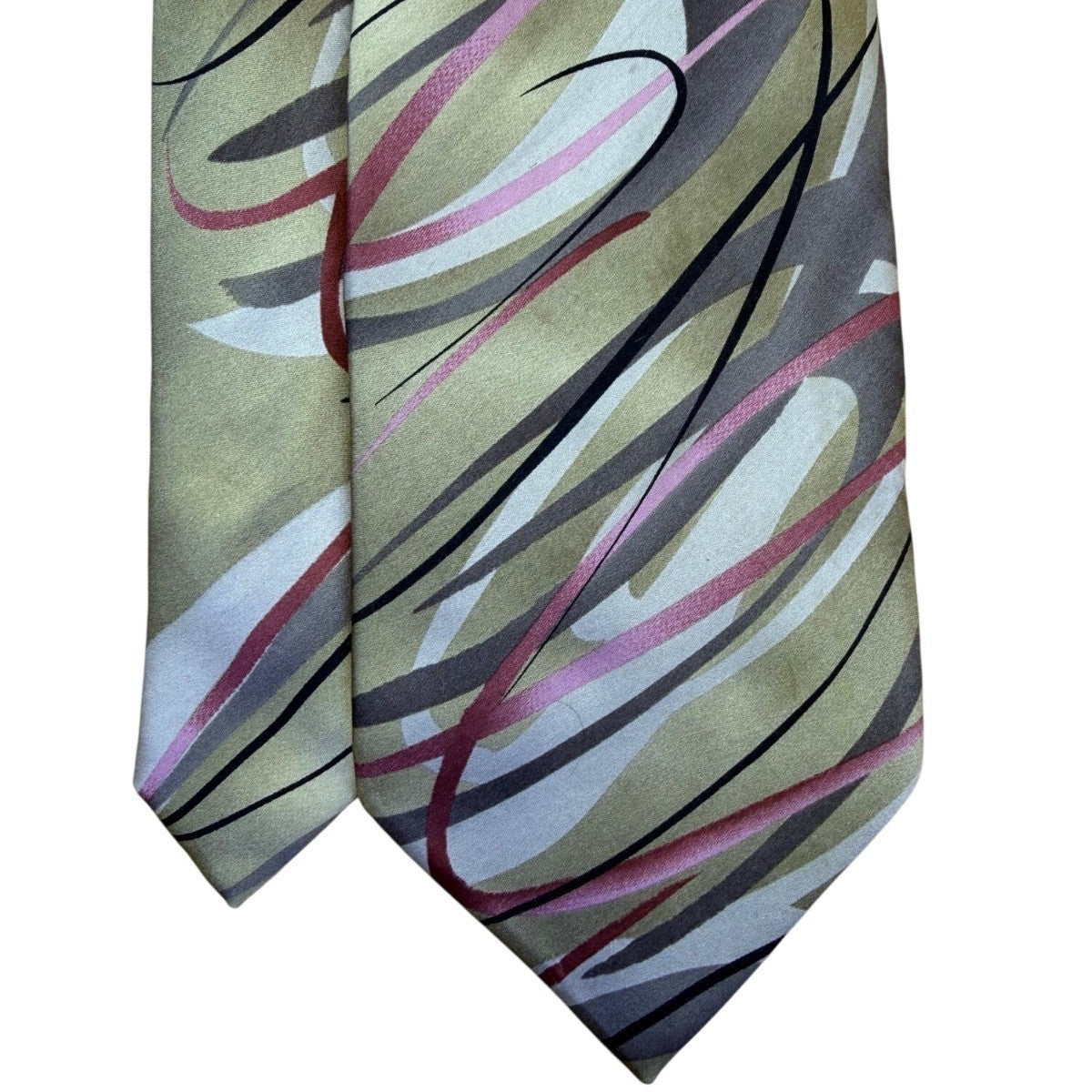 J. Garcia Mens Green Multicolor Silk Tie Wetlands I Limited Edition Collection 4