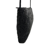 Valerie Stevens Women's Black Beaded Shoulder Purse Sz S