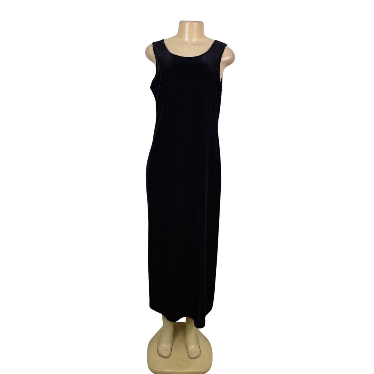 Carol Anderson Womens Black Velvet Sleeveless Maxi Dress Size M