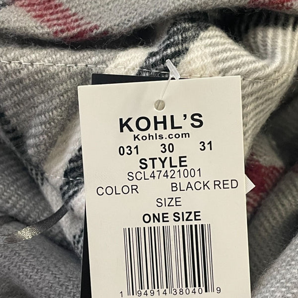 NWT Kohl's  Cardigan Boho Black Gray One size Women's Sweater