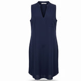 Lush Womens Navy Sleeveless Pocketed V-Neck Shift Dress Sz XS