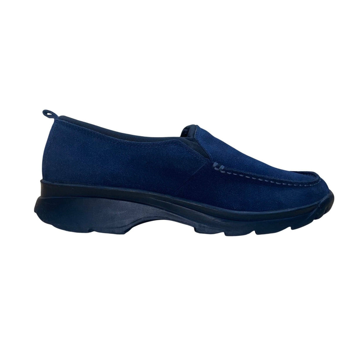 Realcomfort Women’s Navy Blue Suede Cushioned Sole Slip-On Loafers Size 10M