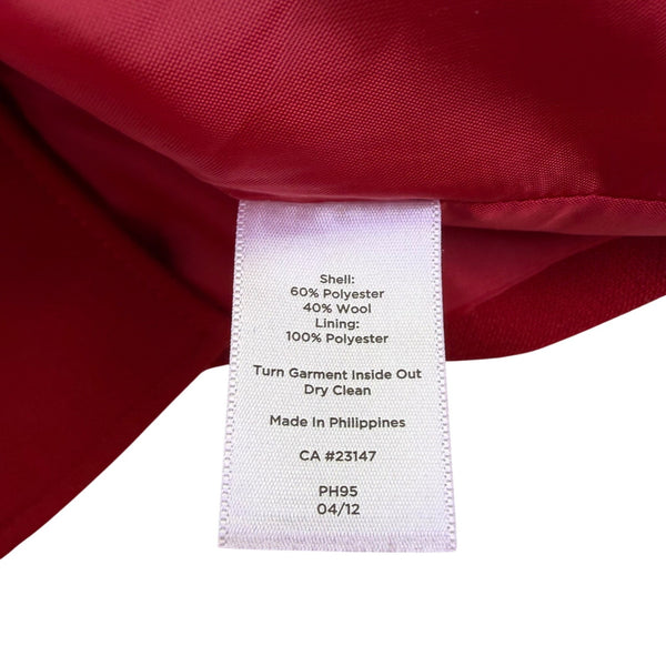 Talbots Womens Red Button Front Jacket Petite Two Pockets Sz 16P 