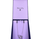Blue Nile Womens Silver 925 Double Heart Pendant Necklace Boxed 