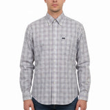 Faconnable Mens Multi-Color Cotton Plaid Button-Up Shirt Size M