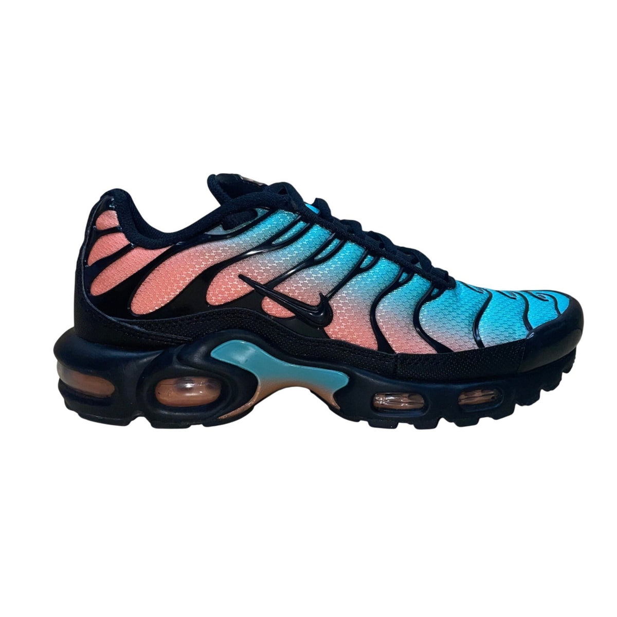 Nike Air Max Plus Women’s Aurora Green Orange Pulse Mesh Athletic Sneakers Sz 6