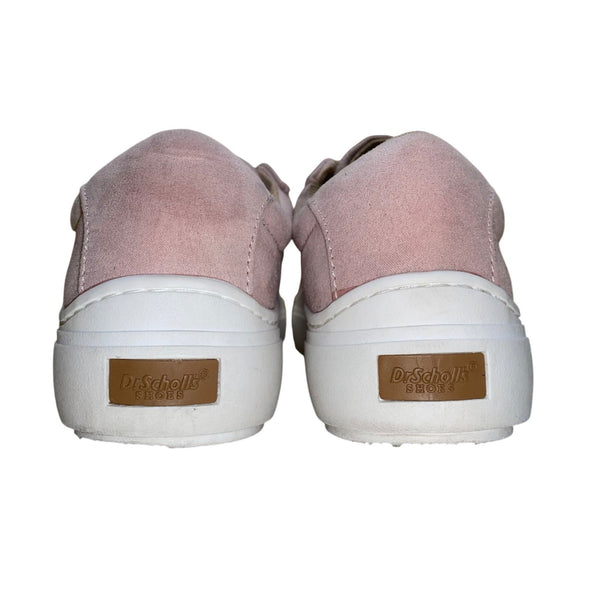 Dr. Scholls Women’s Pink Suede Casual Low Top Lace-Up Time Off Sneakers Size 7M