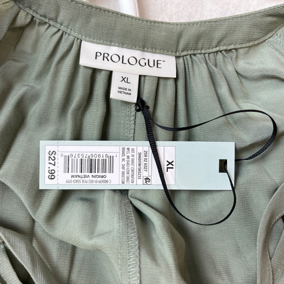 Prologue Women’s Olive Green Long Sleeve Blouse Shirt Sz XL - NWT