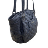 Vera Bradley Women’s Gray Quilted Nylon Zip Closure Double Strap Shoulder Bag