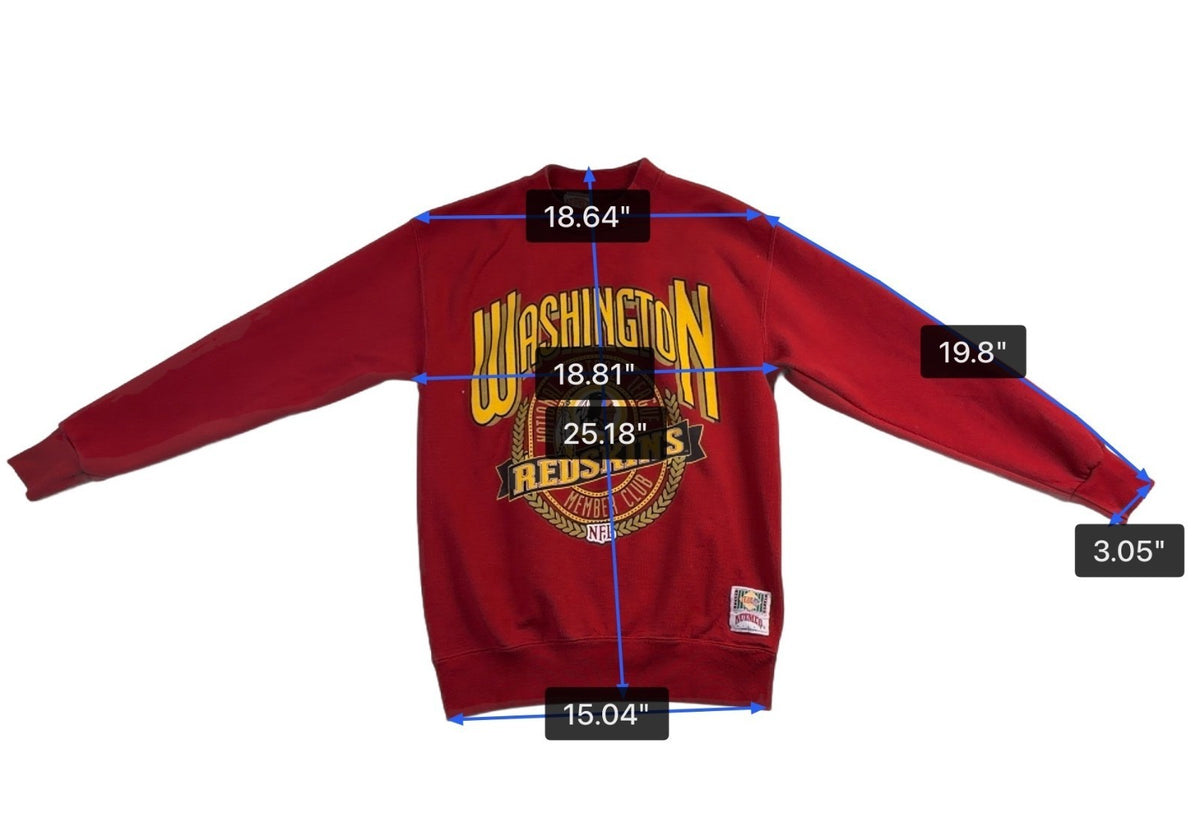 Nutmeg Mills Mens Red Washington Redskins Crewneck Sweatshirt Size M