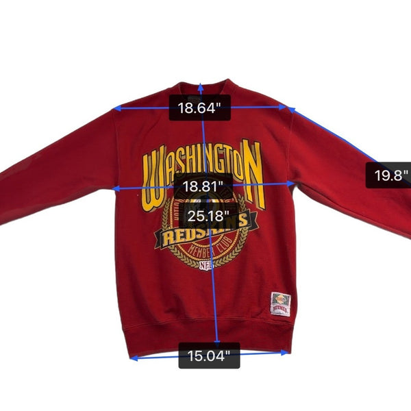 Nutmeg Mills Mens Red Washington Redskins Crewneck Sweatshirt Size M