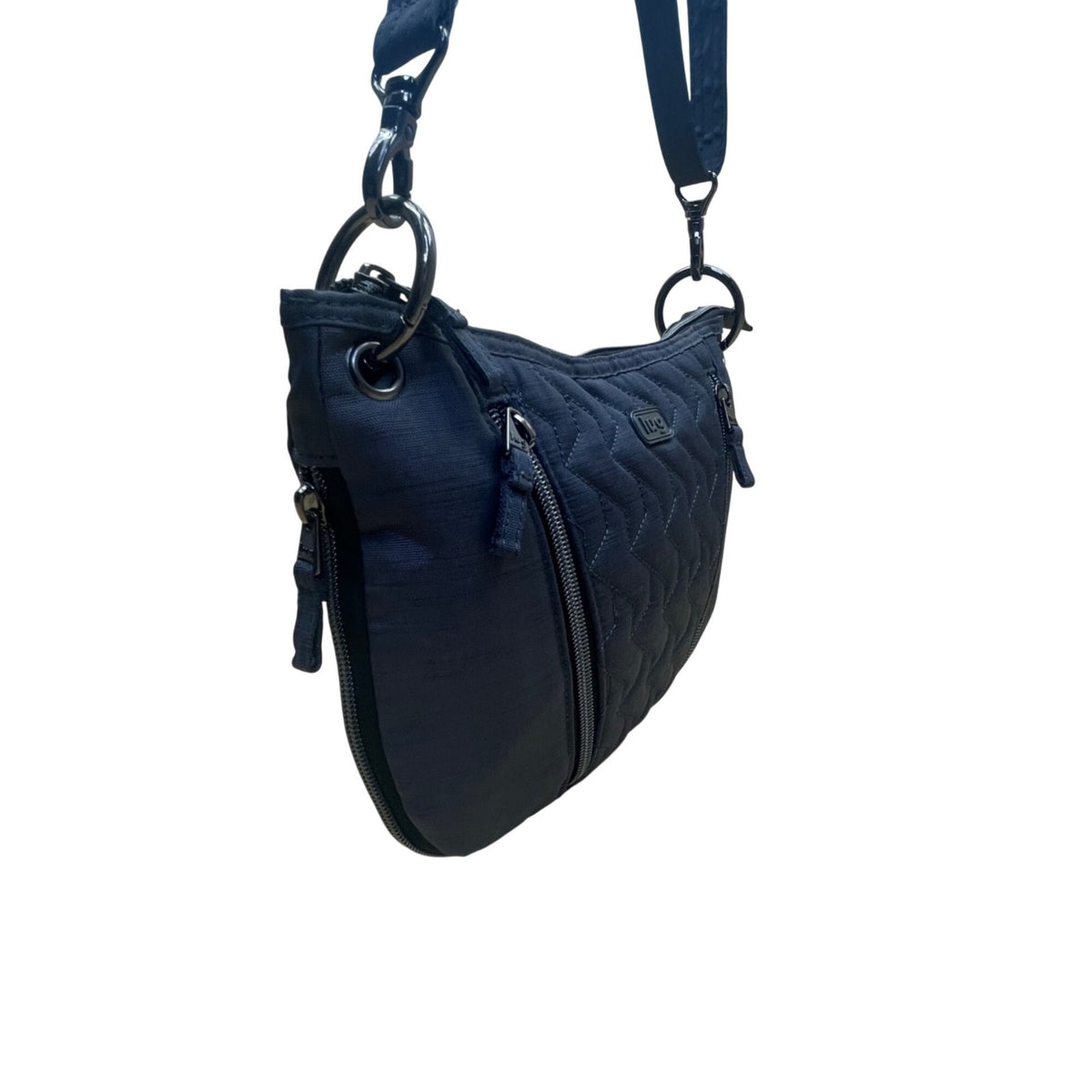 Lug Women’s Gray Quilted Nylon Adjustable Strap Durable Swivel Crossbody Bag