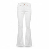 American Eagle Womens White Kick Boot Jeans Short Stretch Fit Size 2
