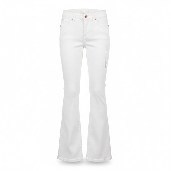 American Eagle Womens White Kick Boot Jeans Short Stretch Fit Size 2