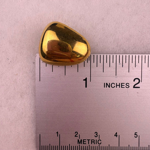 Vintage Monet Womens Gold Tone Clip-On Earrings Retro Abstract Design