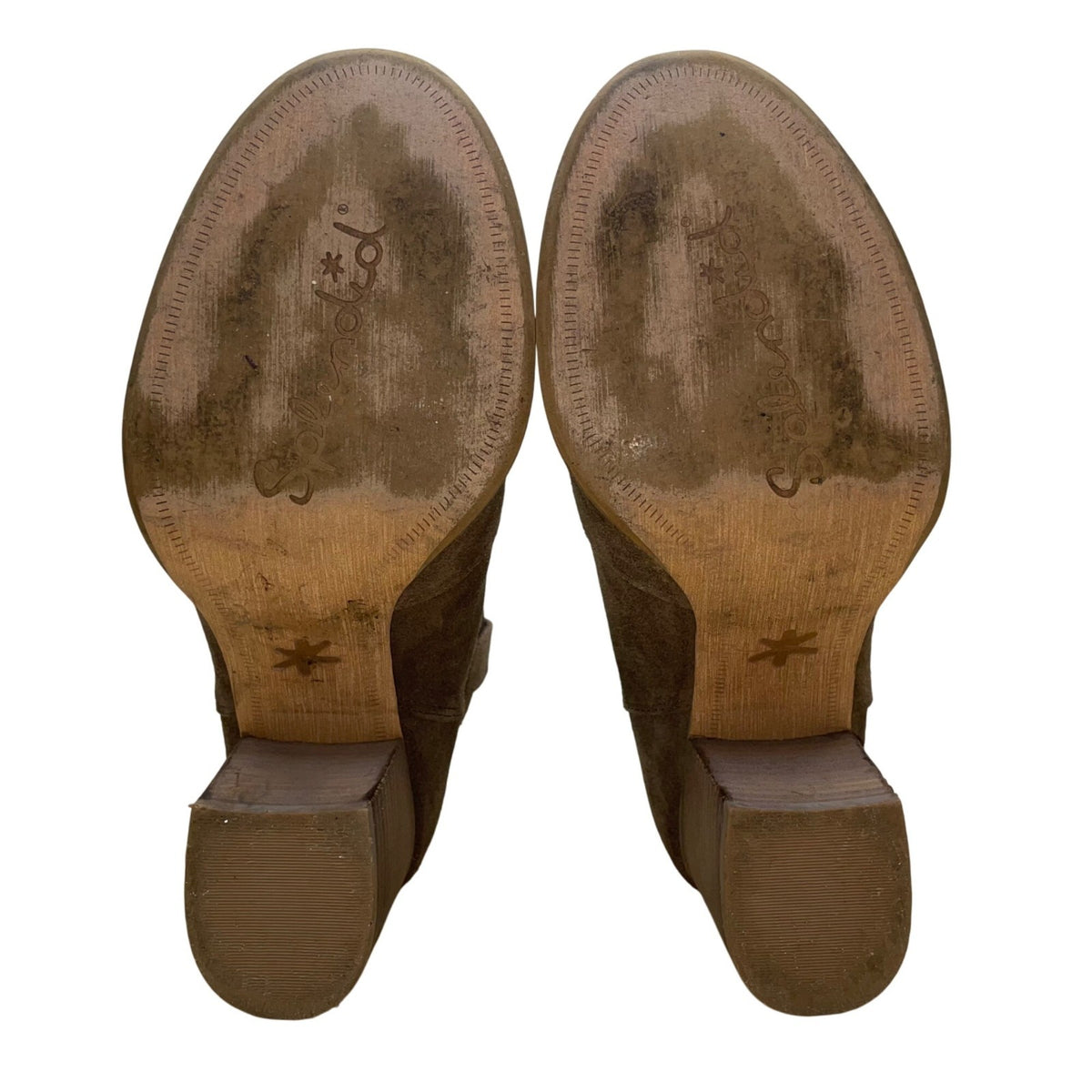 Splendid Women’s Brown Suede With Stacked Heel Western Ankle Boots Size 6.5-7