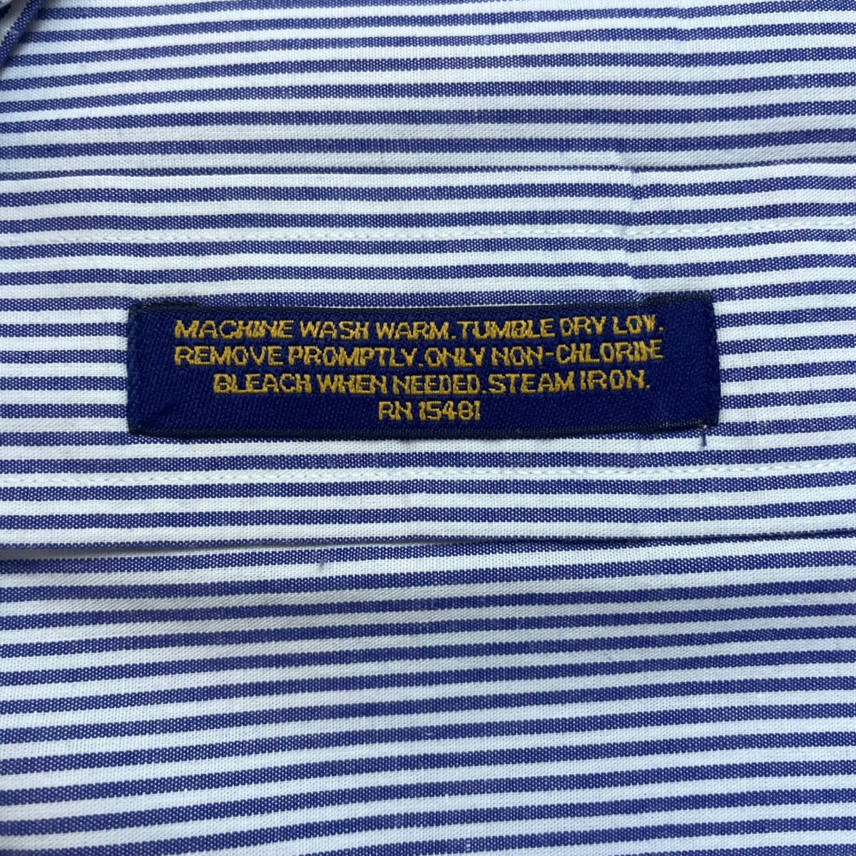 Tommy Hilfiger Men's Blue & White Striped Long Sleeve Dress Shirt Sz 15.5/33