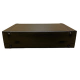 Solid Brass Black Genuine Bonded Leather Password Lock Executive Briefcase