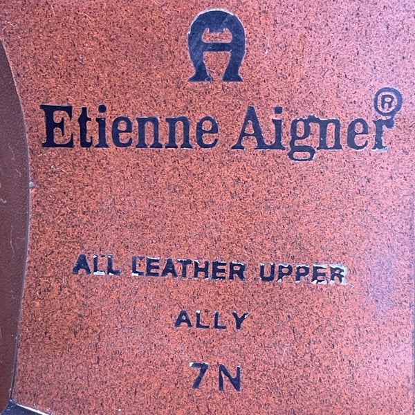 Etienne Aigner Women’s Brown Woven Upper Leather Ally Tassel Loafers 7N - New