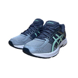 Asics Men’s Gray Mesh & Green Stripes Gel-Contend 4 Running Shoes Size 10