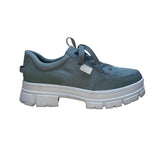UGG Women’s Green Canvas Lace-Up Chunky Lug Sole Sneakers Size 8