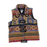 Coldwater Creek Womens Multicolor Button-Up Patterned Vest Size M