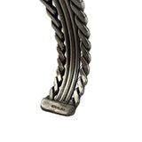 Sterling Silver Unisex Cuff Bracelet Rope Design Handcrafted Adjustable