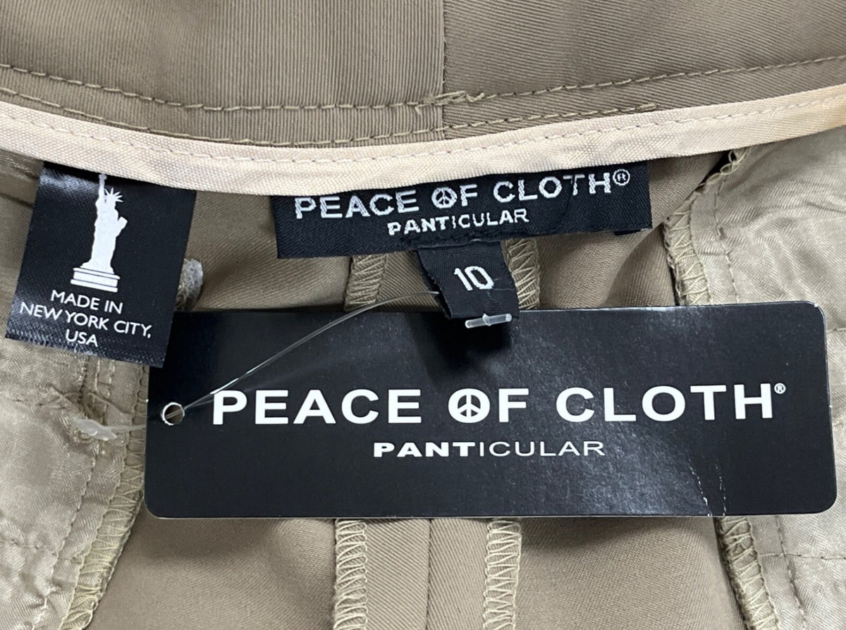 Peace of Cloth Women's Slim Fit Brown With Button Closure Size 10 - New
