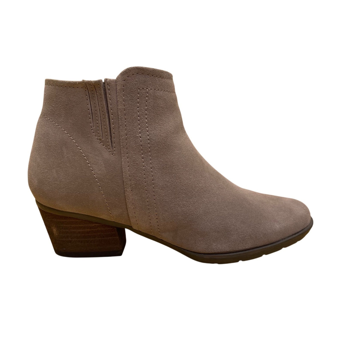 Blondo Women’s Taupe Suede Waterproof Ankle Booties Size 7.5M