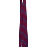 Christian Dior Mens Maroon Striped Polyester/Silk Classic Tie