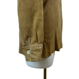 Vintage ReginaPary Womens Brown Button-Up Suede-Style Shirt Jacket