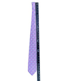 Hugo Boss Mens Pink & Blue Silk Geometric Pattern Tie Made In Italy Classic