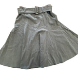 Grace Elements Women's Gray A-Line Midi Skirt With Belt Sz 6