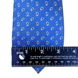 Lauren Ralph Lauren Mens Blue Silk Printed Tie With White Paisley Pattern Italy