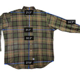 Ralph Lauren Mens Green Plaid Button-Down Shirt Long Sleeve Classic Fit Sz L
