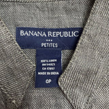 Banana Republic Womens Gray Linen Button-Up Blazer Jacket Size 0P