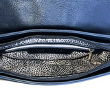 Sole Society Black Faux Leather Adjustable Strap & Snap Closure Crossbody Bag