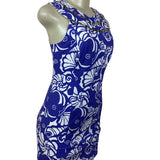 Lilly Pulitzer Purple & White Sleeveless Chain Detail Bodycon Dress Size 0