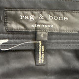 Rag & Bone Womens Blue Cotton Shorts Button Front High Waist Size 4