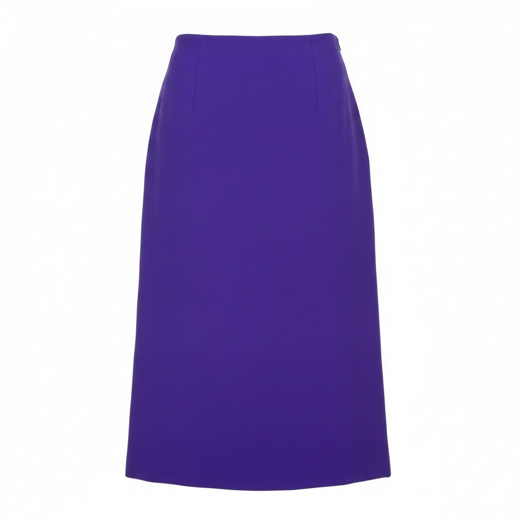 Zara Womens Purple Midi Skirt With Back Slit Size M