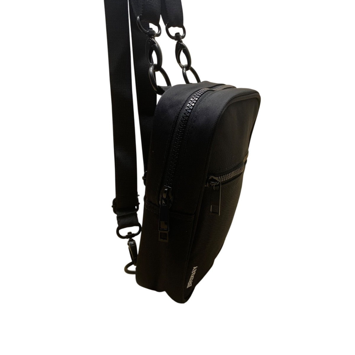 Brixley Unisex Black Nylon Adjustable Strap Multi-Compartment Mini Backpack