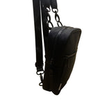 Brixley Unisex Black Nylon Adjustable Strap Multi-Compartment Mini Backpack