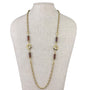 Sarah Coventry Womens Gold Tone Chain Necklace With Amber Accents