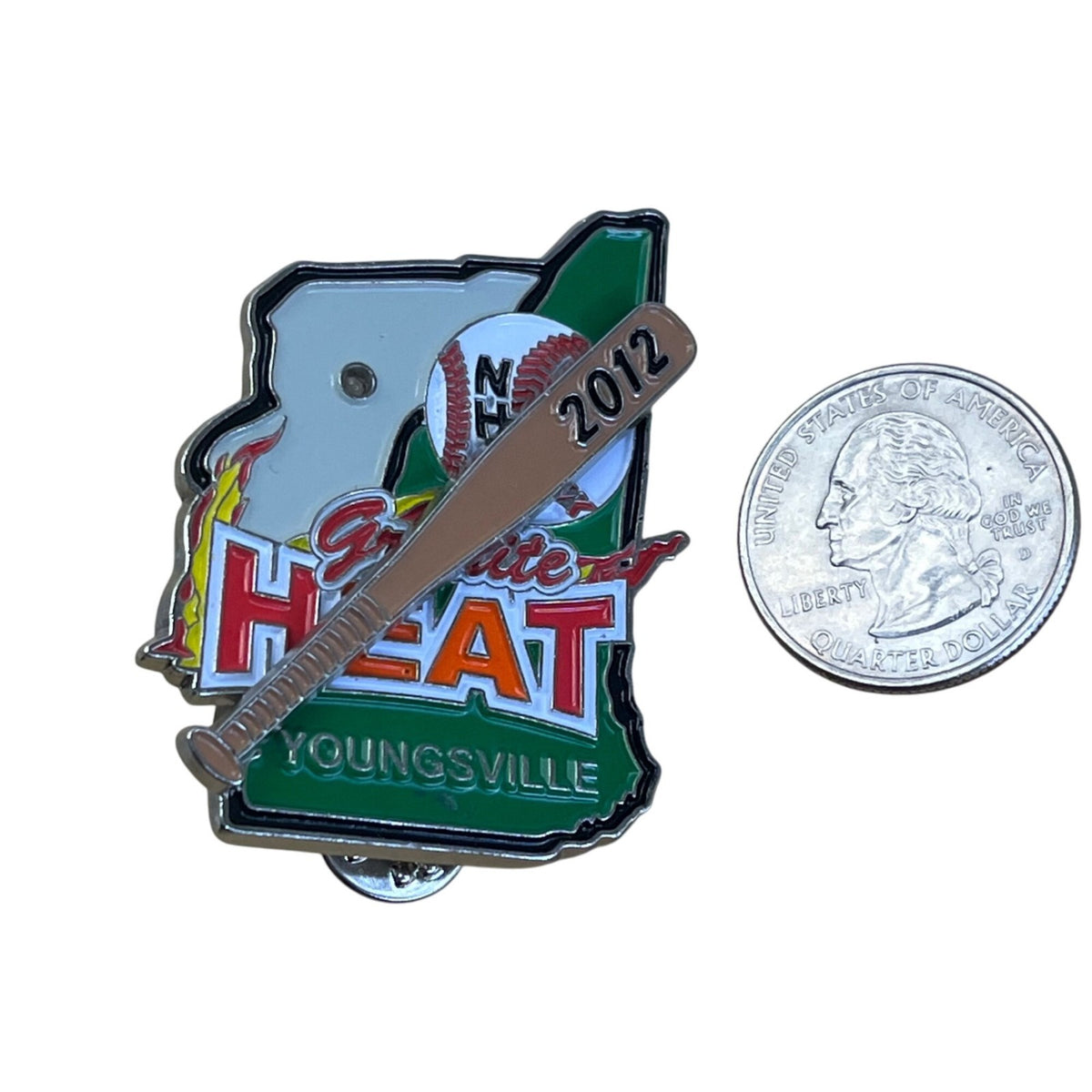 Granite Heat Youngsville 2012 Baseball Trading Pin With Dual Clutch Back