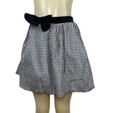 My Michelle Womens Black & White Checkered Skirt W/ Belted Bow Size L